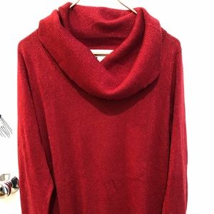 Michael Kors Sparkly Cowl-Neck Sweater 1X